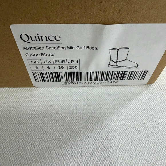 QUINCE Australian Shearling Mid-Calf Black Boot Size 8 & 9 - Picture 6 of 6